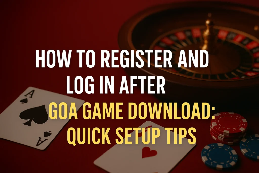 How to Register and Log in After Goa Game Download