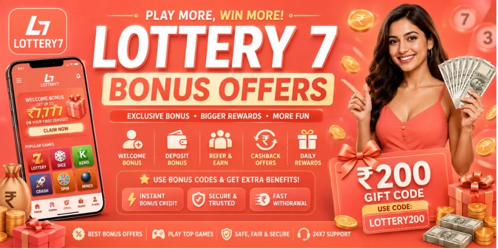 lottery 7 bonus offers promo codes